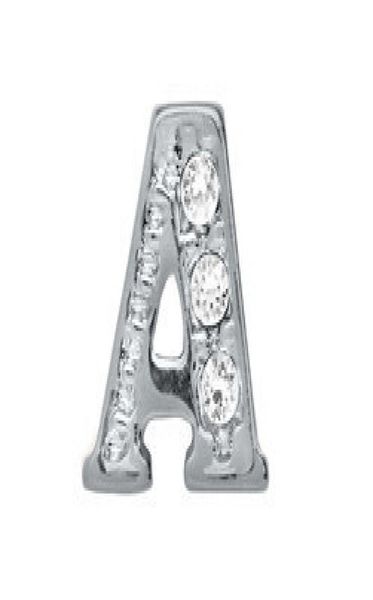 

whole 20pcslot crystal silver alphabet letter quot a quot floating locket charm fit for jewelry making gift for friends6011205, Bronze;silver