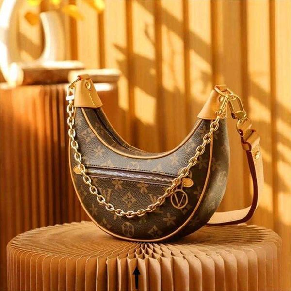 

luxury versatile crescent bag vintage old flower chain armpit bag loop handbag hobo moon underarm shoulder bag crossbody womens bags value s