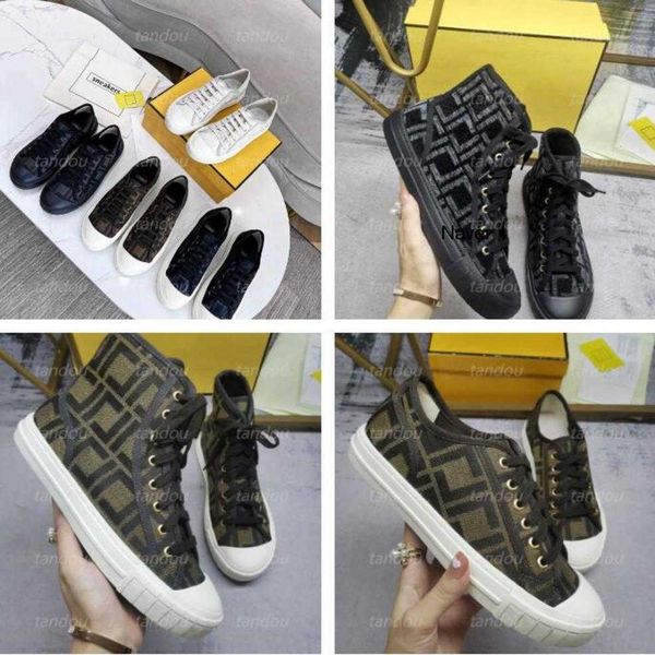 

outdoor low- fendly size ff fashion designer brown domino high sneaker sneakers casual canvas shoes walikng women shoe men 35-45 fabric, Black