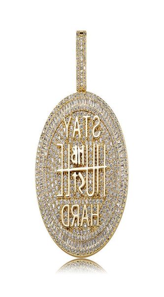

out round shape diamond iced pendant necklace letter saty hard gold silver plated mens bling hip hop jewelry9527578