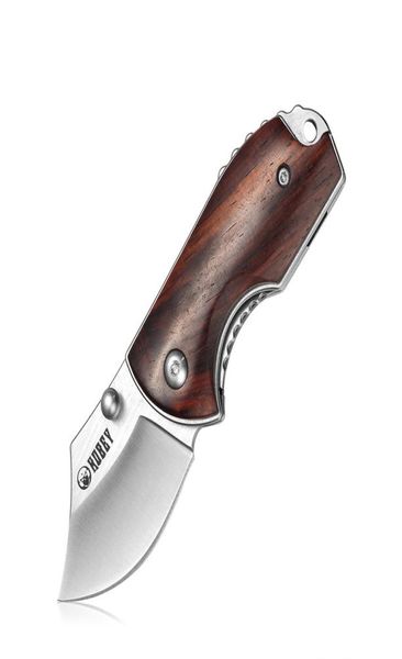

kubey ku113 mini folding knife compact edc and gentleman039s pocket knife with wooden handle for camping hunting and diy5484861