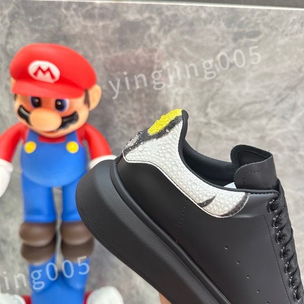 

new fashion designers casual shoe espadrilles trainers flats platform sneakers white black leather womens lace up mens xsd221127