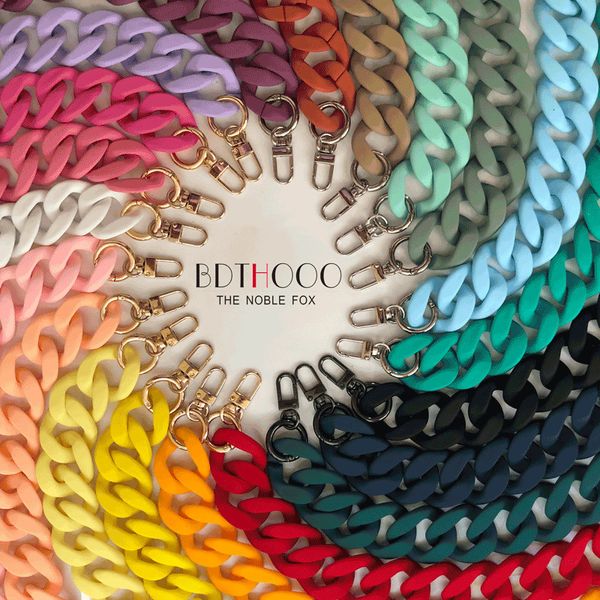 

bag parts accessories chain fashion women's handbag acrylic resin luxury frosted watch strap clutch shoulder diy 45cm120cm 230717, Black