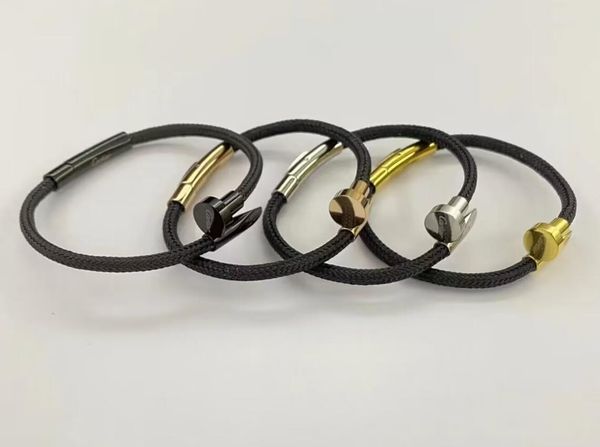 

new style bracelets women bangle designer letter jewelry faux leather plated stainless steel wristband cuff fashion jewelry accessories, Black