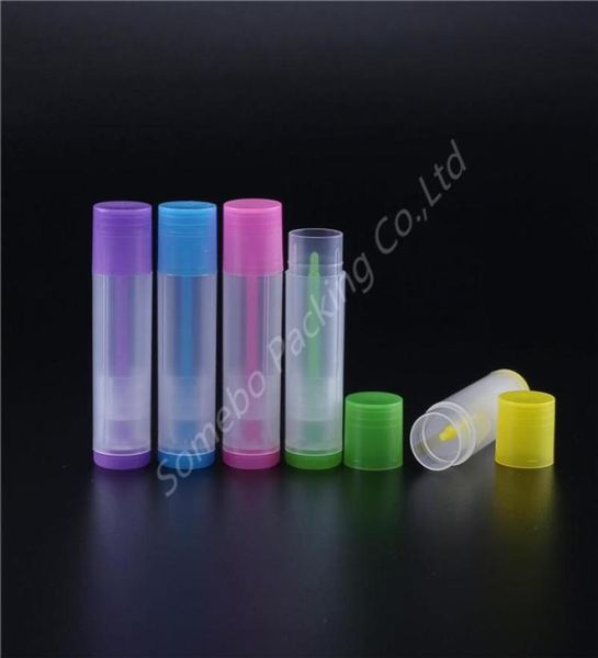 

100pcs 5g lip balm tubes empty plastic lip balm lipstick tube chapstick containers lipstick containers for handcraft diy 5 color6732083
