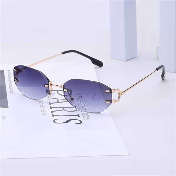 

sunglasses 2023 designer kajila fashion rimless female personality irregular p male sunglasseskajia new, White;black