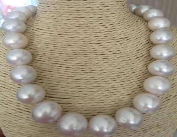 

fine pearls jewelry classic huge south sea 1315mm round white pearl necklace 18inch silver7765458, Black
