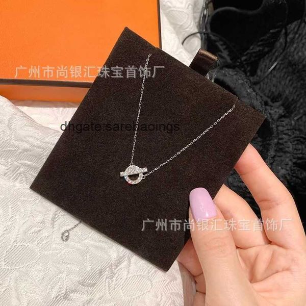 

aher mas designer luxury nacklace pig nose necklace women's silver small letter collar chain circle ins simple hip hop h pendant
