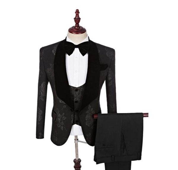 

new style groomsmen shawl lapel groom tuxedos 14 styles men suits weddingpromdinner man blazer jacketpantsbow tievest 3746349, Black;gray