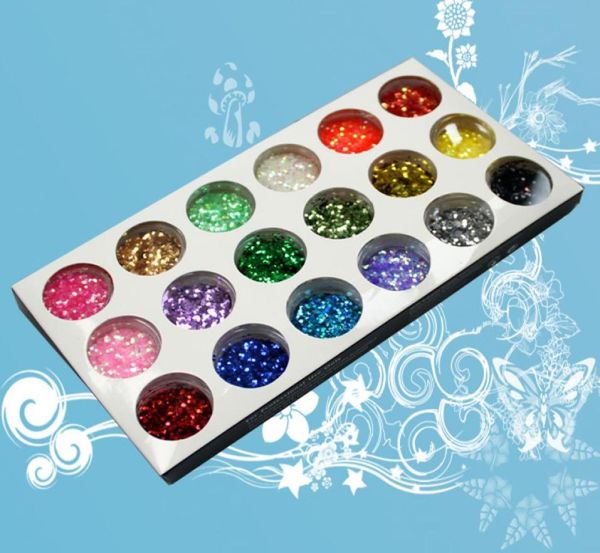 

nail art rainbow glitter dust set 12pcs 18pcs 24pcs 30 colour octagon mix fine glitters powder small paillettes for manicure pedic1356408, Silver;gold