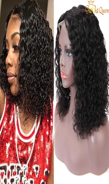 

peruvian curly hair wigs 13x4 wave wave bob wig peruvian human hair lace frontal wigs4864423, Black;brown