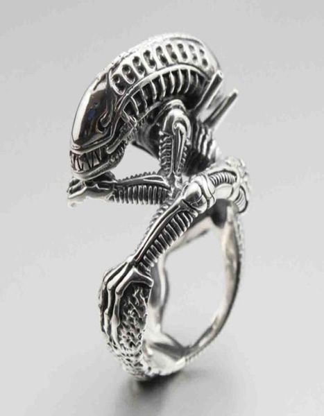

316l stainless steel alien predator avp mens biker rocker punk ring us size 7 to 1441277548728501, Silver