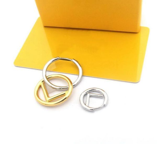 

europe america fashion style lady women goldsilver double colour hardware engraved letter asymmetric hooped earrings4350158, Golden;silver