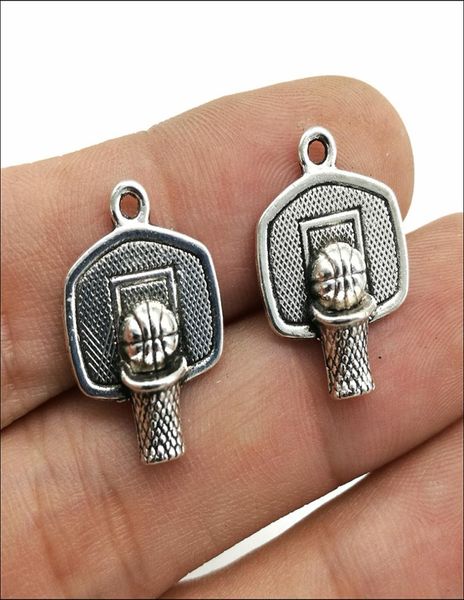 

lot 100pcs basketball backboard antique silver charms pendants diy jewelry findings for jewelry making bracelet necklace earrings 7139453, Bronze;silver
