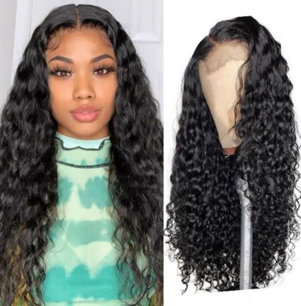 

ishow middle part t lace wigs loose deep straight human hair wigs peruvian curly lace wigs indian hair malaysian body water wave549616721, Black;brown
