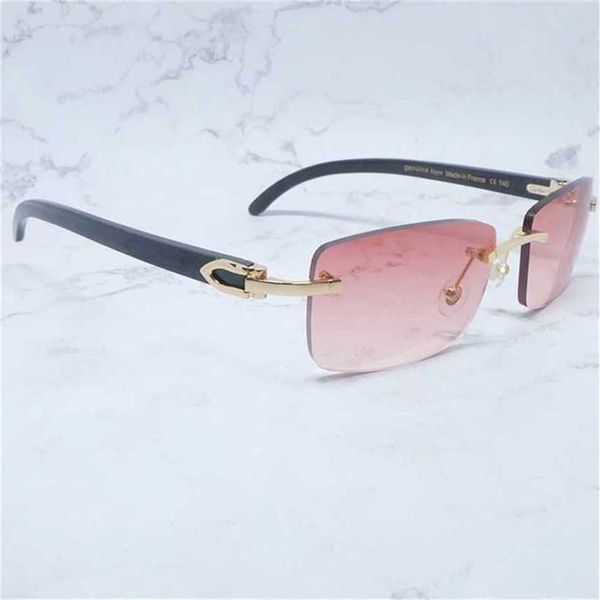 

sunglasses 2023 designer luxury square genuine buffalo horn mens brand designer sunglass vintage rimless carter buffs women glasseskajia new, White;black
