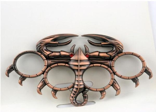 

fashion alloy knuckles practical portable iron fist multi functional self defense ring finger tiger7741437, Slivery;golden