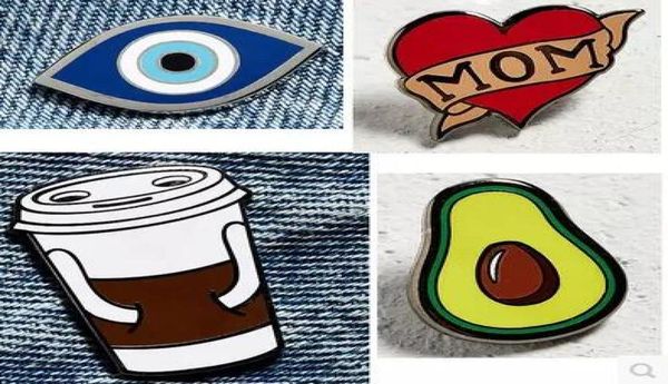 

japanese cartoon cute enamel brooch student jewelry cartoon cup fruit mom evil eye drop glaze brooch pins badge pinback button cor6499576, Gray