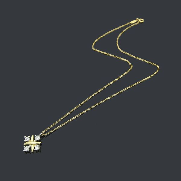 

cuban link chain cross necklace choker designer necklace beans pendant necklace diamonds silver chains men womens doudou necklaces as gift w