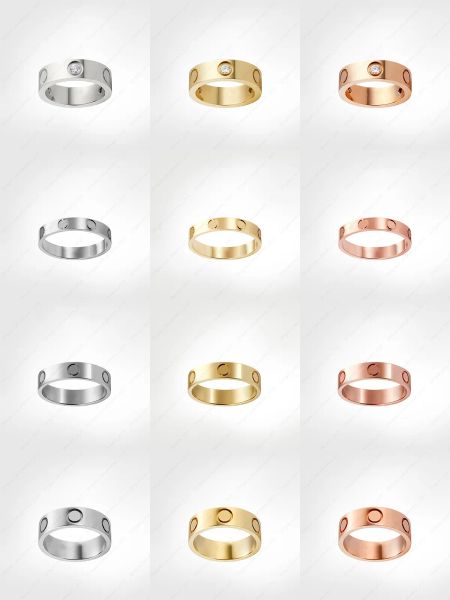 

love screw ring mens rings classic luxury designer jewelry women titanium steel alloy gold-plated gold silver rose never fade not allergic