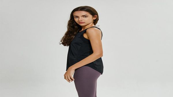 

wholesale yoga vest t-shirt 59 solid colors women fashion outdoor yoga tanks sports running gym clothes8316101, White;black