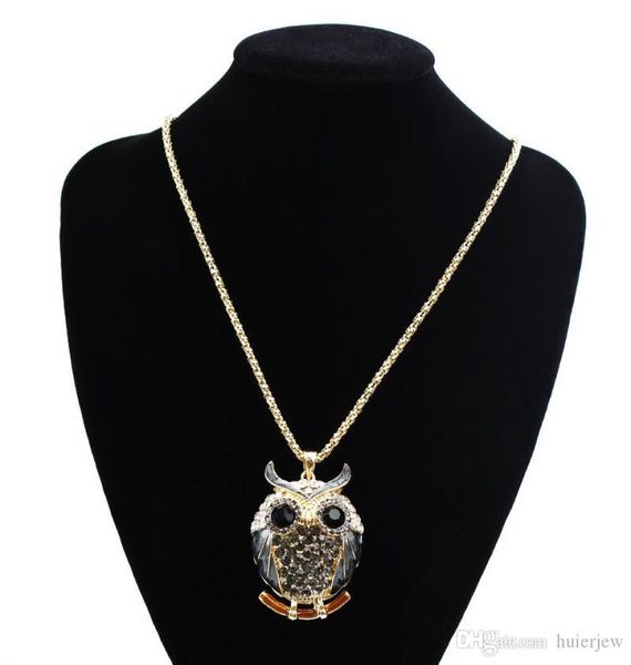 

necklaces pendant brand charms vintage crystal cubic zircon diamond fine jewelry owl pendant necklaces7434976, Silver