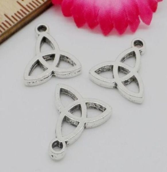 

new 500pcs antique silver triq celtic knotuetra charms pendant for jewelry making 15x14mm9558517, Bronze;silver