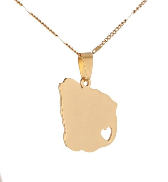 

stainless steel uruguay map pendant necklaces trendy women heart map jewelry uruguayan maps patriotic jewelry gifts9051264, Silver