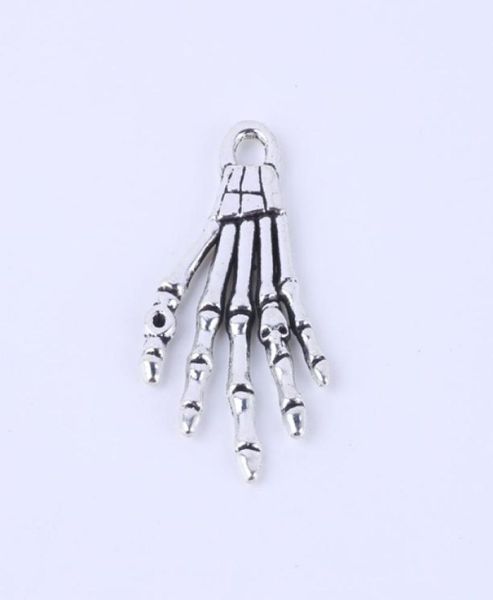 

new fashion silvercopper retro skeleton of hand pendant manufacture diy jewelry pendant fit necklace or bracelets charm 100pcslo4134547, Bronze;silver