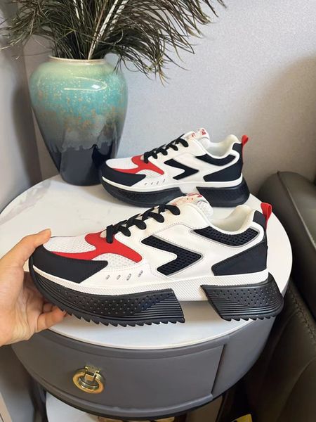 

designer sneaker virgil trainer casual shoes calfskin leather white green red blue letter 0714, Black