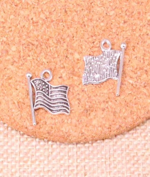 

133pcs charms usa flag 12mm antique making pendant fitvintage tibetan silverdiy handmade jewelry7636579, Bronze;silver