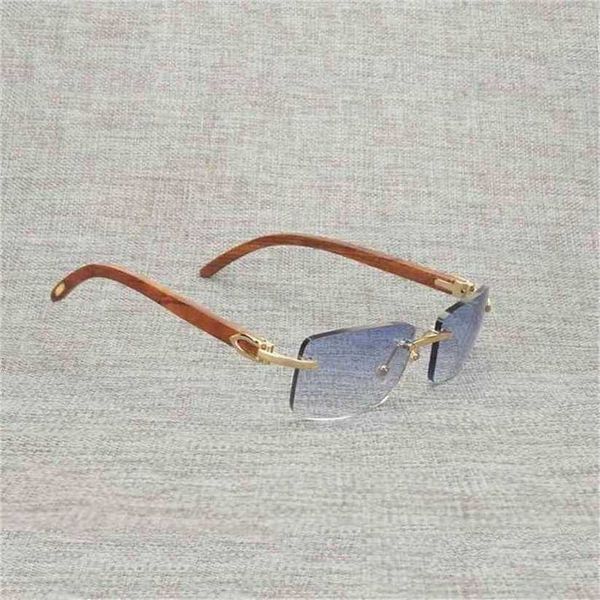 

sunglasses 2023 designer vintage buffalo horn rimless men natural wood square glasses metal frame women wooden shades oculos eyeglasses 012n, White;black