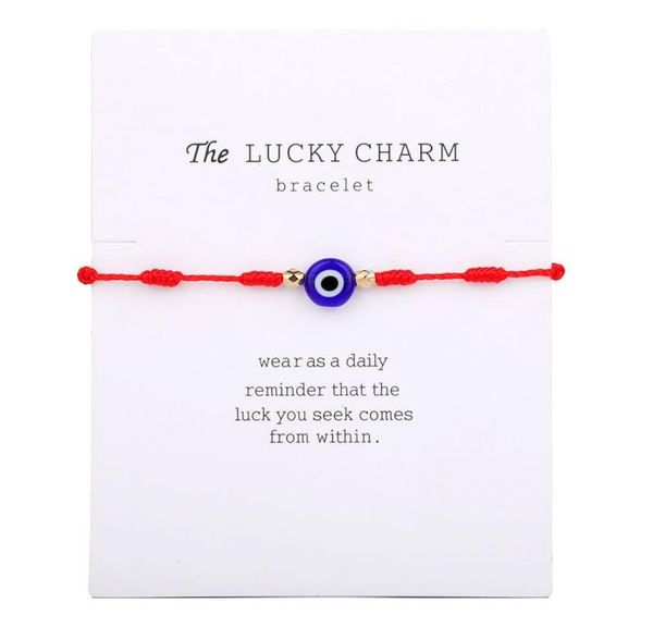 

7 knots blue evil eye bracelet paper card bracelet adjustable lucky red string bracelets couple jewelry friendship bracelet 1pscs2158978, Golden;silver