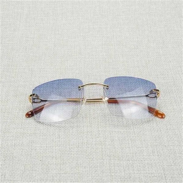 

sunglasses 2023 designer vintage rimless men women metal frame square eyeglasses shades oculos gafas for outdoor club accessories 011bkajia, White;black