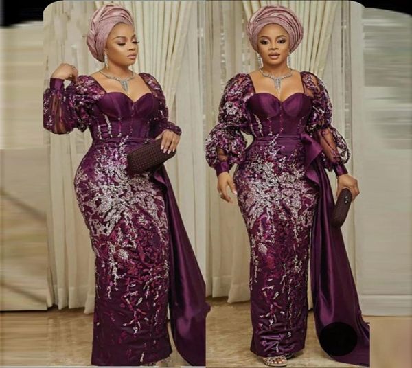 

2021 dubai african aso ebi evening dresses with sequined lace appliques mermaid prom dress plus size women muslim party gowns8838422, Black;red