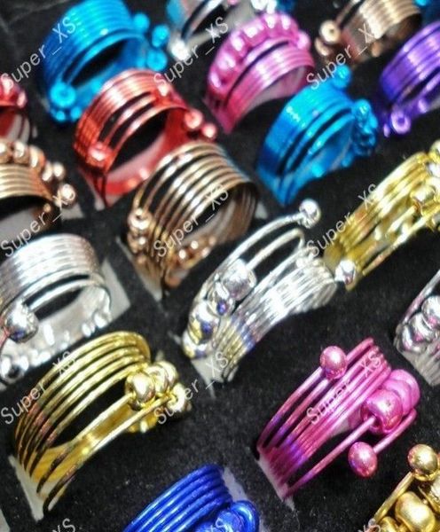 

35pcs whole colorful iron alloy rings for women spring jewelry bulk lots lr1885158555, Silver