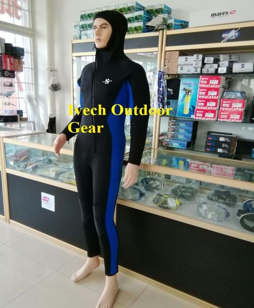 

new hoody 5mm neoprene snorkeling body suit black spearfishing wetsuit for men size s2xl 9628733