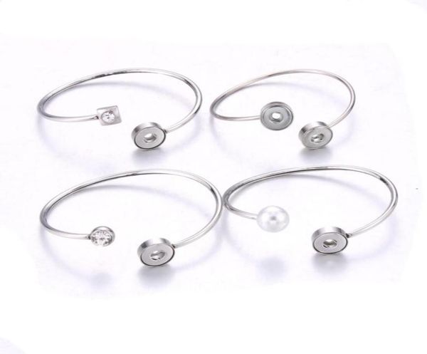 

charm bracelets 2022 est snap bracelet fit 12mm button jewelry real stainless steel cuff crystal diy gifts3111350, Golden;silver