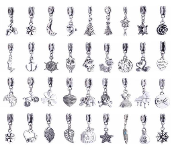 

mix style big hole loose beads charm for p diy jewelry bracelet for european bracelets women jewelry kka10859257955, Black