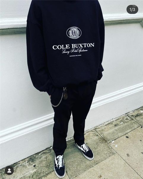 

men's hoodies men women 1 1 quality letter slogan cb crewneck heavy fabric hoodie foam printing cole buxton sweatshirts, Black