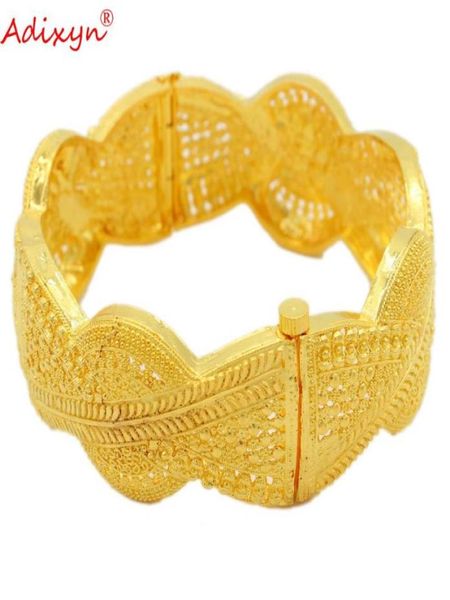 

adixyn can open24k gold color dubai bangles jewellery african ethiopian bracelets for women wedding jewelry party gifts n12071 b3498738, Black