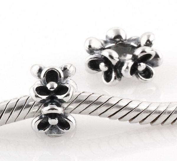 

authentic 925 sterling silver original bead fits charms bracelet clover flower pattern screw charm diy jewelry findings6157014