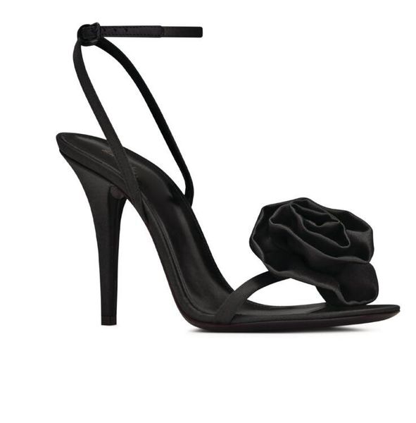 

luxury design lady bride sandal women's gippy strappy sandals slipper slide high heels pointed toe red patent leather luxury design wit, Black