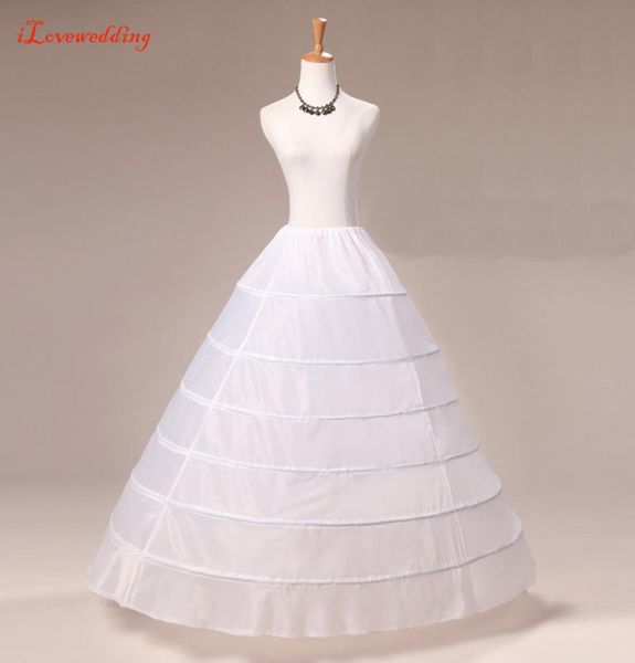 

ball gown 6 hoops petticoat wedding slip crinoline in stock bridal underskirt layers slip skirt crinoline for quincean3075444, White