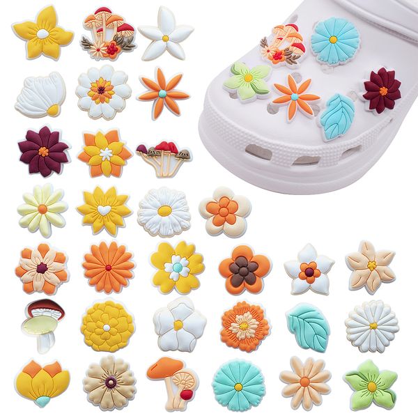 

anime charms wholesale flowers mushroom childhood memories funny gift cartoon charms shoe accessories pvc decoration buckle soft rubber clog, Blue
