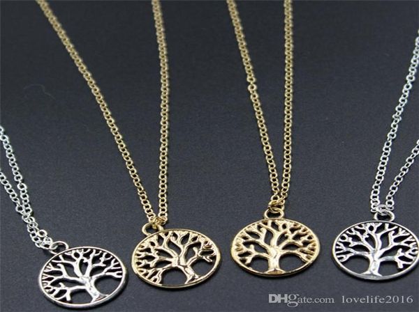 

vintage tree of life pendant necklaces antique silver gold plated charm necklace peace trees sweater chain fine jewelry xmas gif7150655