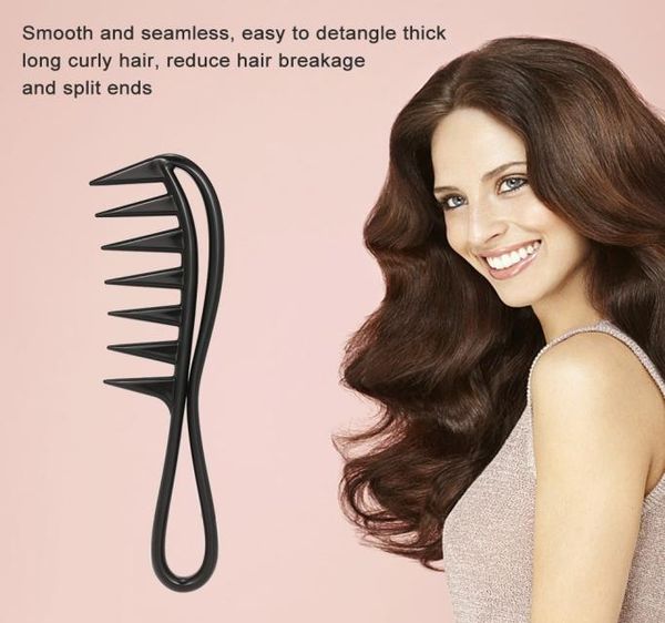 

women hair comb detangling wide teeth hair brush hairstyle wavy long curly hairbrush5919659, Silver