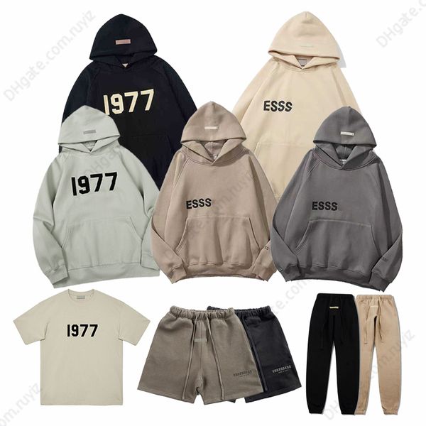 

mens womens hoodies warm pullover hooded essentail brand designers loose sweatshirt clothing reflective designer ess hoodie sudadera felpa s, Black