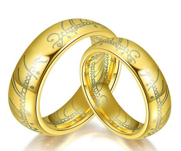

the lord of the rings finger ring stainless steel ring the hobbit gold one rings magic rings gift for lover mother father4146322, Silver