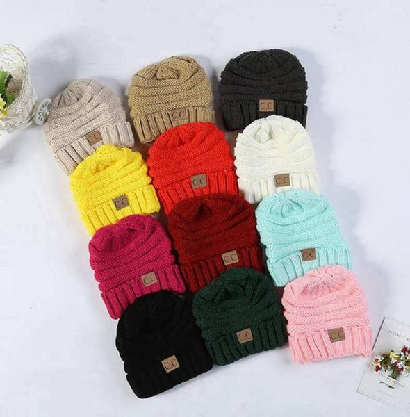 

kids winter warm hat knitted cc hat label children simple chunky stretchable kids knitted beanies baby hat beanie skully hats 14 c6666426